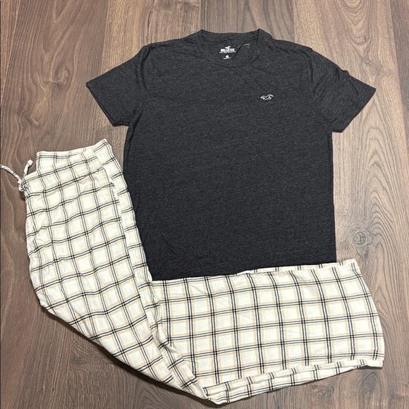Hollister Sleep Set pajama pants and Must-Have Grey Tee -great condition!! M - Picture 2 of 9